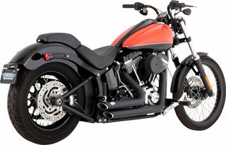 Κωδ.279851 VANCE - HINES ολόσωμη εξάτμιση Shortshots Staggered Slash-Cut 47325 για Harley Davidson FLSTC 1690 ABS 12-17 τηλ.215-215-8211