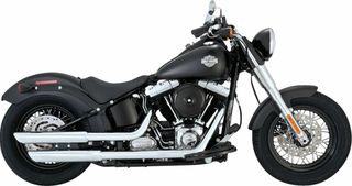 Κωδ.279931 VANCE - HINES τελικά εξάτμισης Twin Slash Round 16341 για Harley Davidson FLS 1690 ABS 12-17 χρώμιο τηλ.215-215-8211