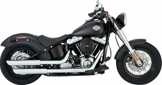 Κωδ.279931 Vance Hines τελικά εξάτμισης Twin Slash Round 16341 για Harley Davidson FLS 1690 ABS 12-17 τηλ.215-215-8211