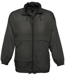 SOL'S SURF 32000 Unisex Αντιανεμικό Αδιάβροχο Jacket | Εύκολο Δίπλωμα & Κλασικό Στυλ BLACK-312