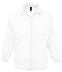SOL'S SURF 32000 Unisex Αντιανεμικό Αδιάβροχο Jacket | Εύκολο Δίπλωμα & Κλασικό Στυλ WHITE-102
