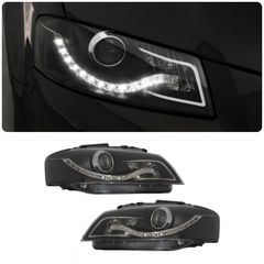 Εμπρός Φανάρια DAYLIGHT Audi A3 8P (05.2003-03.2008) DRL Black