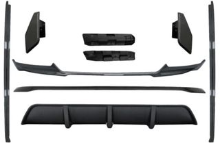 Aero Body Kit Front Bumper Lip and Air Diffuser BMW X6 F16 LCI (2015-2019) M Technik Sport Piano Black