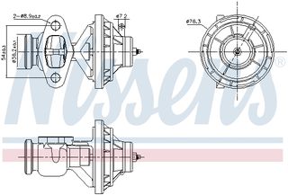 Βαλβίδα AGR VW CADDY III, CADDY III/MINIVAN, GOLF V 2.0D 01.04-08.10