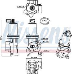 Βαλβίδα AGR HYUNDAI ACCENT IV, ELANTRA IV, ELANTRA V, I20 I, I20 II, I30, IX20; KIA CARENS III, CEE'D, CERATO I, PRO CEE'D, RIO III, SOUL I, SOUL II, VENGA 1.4/1.4D/1.6D 06.05-