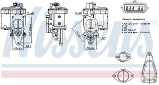 Βαλβίδα AGR RENAULT GRAND SCENIC II, LAGUNA II, MEGANE II, MEGANE II/KOMBI, SCENIC II; SUZUKI GRAND VITARA II 1.9D 11.02-