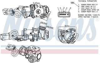 Βαλβίδα AGR VOLVO C30, S40 II, V50; FORD FOCUS C-MAX, FOCUS I, FOCUS II 1.6D/1.8 10.98-12.12