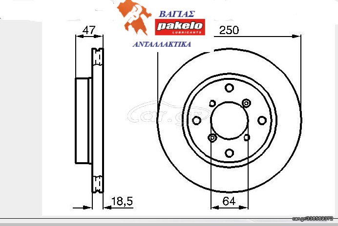 Δισκόπλακα FTE 55311-60B40 SUZUKI SWIFT 1991-1996 ,SUZUKI SWIFT ΙΙ 1989-2001