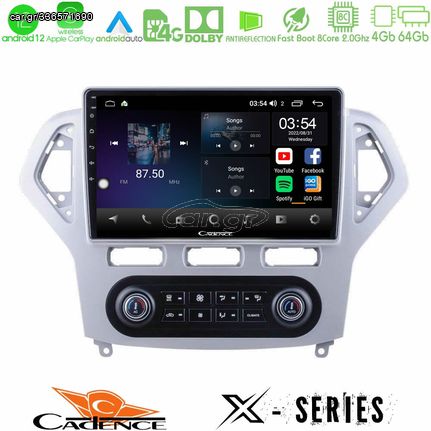 Cadence X Series Ford Mondeo 2007-2011 (Auto A/C) 8Core Android12 4+64GB Navigation Multimedia Tablet 9″