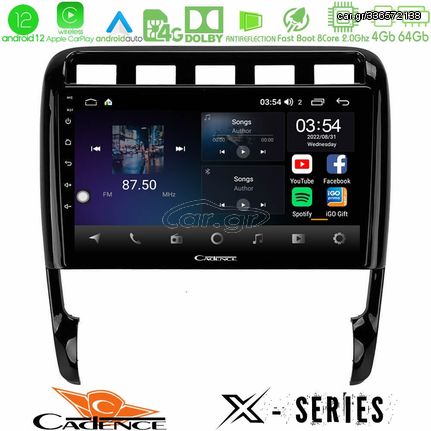 Cadence X Series Porsche Cayenne 2003-2010 8core Android12 4+64GB Navigation Multimedia Tablet 9″