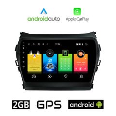 HYUNDAI IX45 (2013 - 2017) Android οθόνη αυτοκίνητου 2GB με GPS WI-FI (ηχοσύστημα αφής 9" ιντσών OEM Android Auto Apple Carplay Youtube Playstore MP3 USB Radio Bluetooth Mirrorlink εργοστασιακή 4x60W,