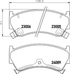 ΤΑΚΑΚΙΑ ΕΜ. NISSAN ALMERA (MINTEX) WVA 23004-23005-23006