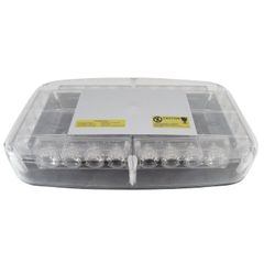 Led Φάρος Πορτοκαλί 12V24V Με Μαγνήτη μέ Διάφανο Γυαλί 24W