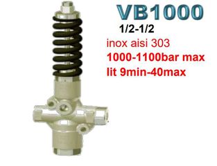 Ασφαλιστικό BY PASS για αντλίες 500 έως 1100 bar VB 1000