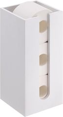 Navaris Bamboo Toilet Paper Roll Holder - Χαρτοθήκη Δαπέδου από Μπαμπού - 15 x 15 x 33 cm - White (54643.01.02) 54643.01.02