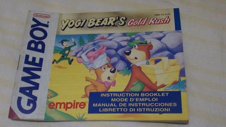 yogi bear's gold rush manual για το gameboy