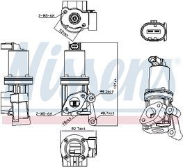 Βαλβίδα AGR HYUNDAI I20 I, I30, IX20; KIA CEE'D, PRO CEE'D, SOUL I, VENGA 1.4/1.4D/1.6D 12.06-