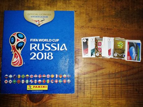 fifa world cup russia 2018 αλμπουμ panini με 92 χαρτακια+175 χαρτακια ξεχωριστα