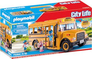 Playmobil City Life Σχολικό Λεωφορείο για 4-10 ετών(ΚΩΔ.PLAYMOBIL 71094)