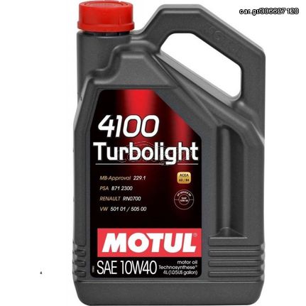 Motul 4100 Turbolight 10W-40 4L