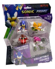 P.M.I. Sonic Prime - 5 Pack -including 1 rare hidden character (S1) Collectible Figures (6.5cm) (Random) (SON2040)