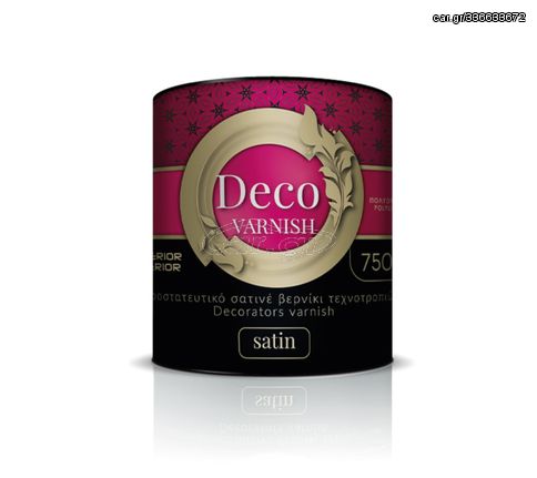 ΒΕΡΝΙΚΙ ΤΕΧΝΟΤΡΟΠΙΩΝ DECO VARNISH ΔΙΑΦΑΝΟ ΣΑΤΙΝΕ 750ml (B)