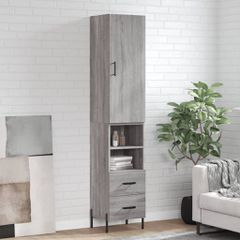 Μπουφές Sonoma Γκρι 34,5 x 34 x 180 εκ. από Επεξεργασμένο Ξύλο 3198927