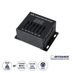 GloboStar® 70675 AJ6 SKYDANCE DMX 6 Channel Fader Console - Κονσόλα Φωτισμού 6 Καναλιών DMX DC 5-12V ή 3 x AAA Μπαταρίες - IP20 Μ10 x Π7 x Υ4cm - 5 Years Warranty