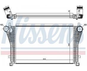 AUDI TT 2014-2018 ΨΥΓΕΙΟ INTERCOOLER 1.8/2.0 TFSi ΒΕΝΖΙΝΗ (620x398x30)