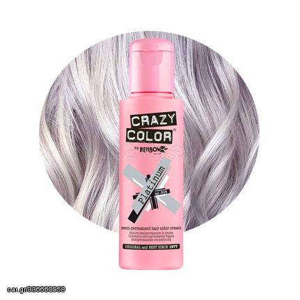 Crazy color ημιμόνιμη κρέμα-βαφή μαλλιών platinum no028 100ml - 9002271