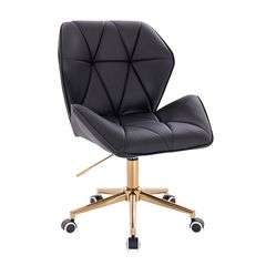 Vanity Chair Diamond Gold Black Color - 5400175