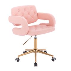 Vanity Chair Νarcissus Gold Pink Color - 5400185