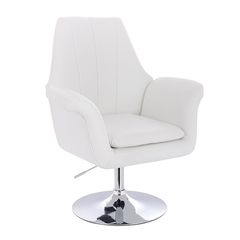 Lounge Chair Silver Base Clear White - 5400194