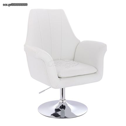 Lounge Chair Silver Base Clear White - 5400194