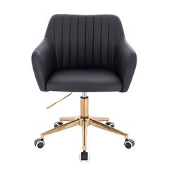 Nordic Style Vanity chair Gold Black Color - 5400216