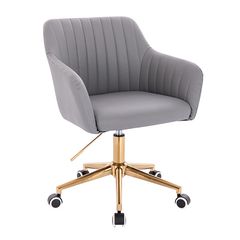 Nordic Style Vanity chair Gold Grey Color - 5400217