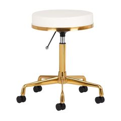 Nordic Style Luxury Stool Golden White - 0140258