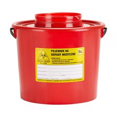 Δοχείο συλλογής απορριμμάτων με καπάκι 5L. red – 0144707