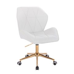 Vanity Chair Diamond Gold White Color - 5400264