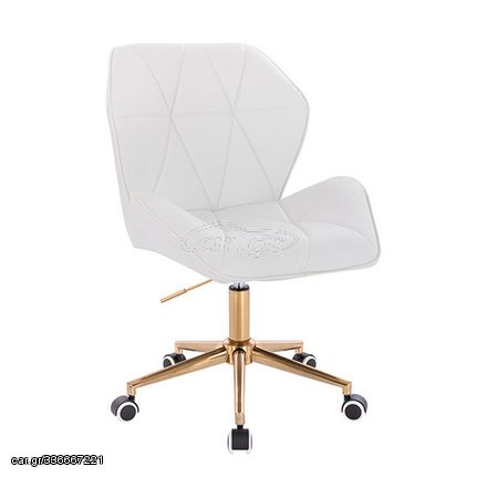 Vanity Chair Diamond Gold White Color - 5400264