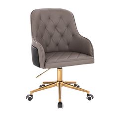 Elegant Stylish Chair Nappa Black Grey-5400319