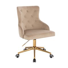 Vanity chair Velvet Light Brown-5400340