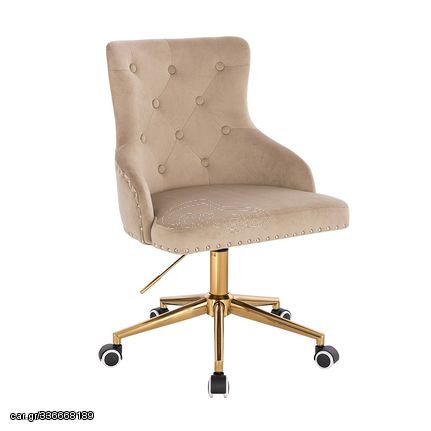 Vanity chair Velvet Light Brown-5400340