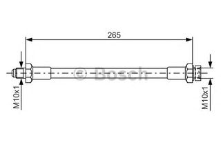 Σωλήνας φρένων ΜΑΡΚΟΥΤΣΙ ΟΠ BRAKE HOSE REAR PSA FIAT