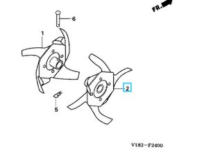 Φτερωτή ρότορα σκαπτικού Honda FG201K1 (72130V18640) PIPE COMP., R. EXTENSION