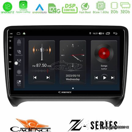 Cadence Z Series Audi TT B7 8core Android12 2+32GB Navigation Multimedia Tablet 9″