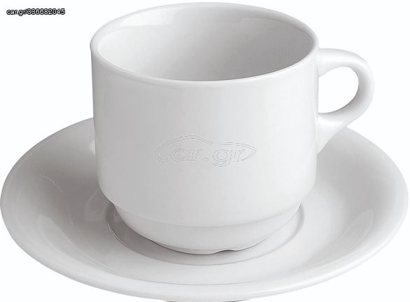 Πιατάκι Στοιβαζόμενο Λευκό Πορσελάνη Espresso 12Cm Σετ 12 Τεμαχίων - Καινούργιο.