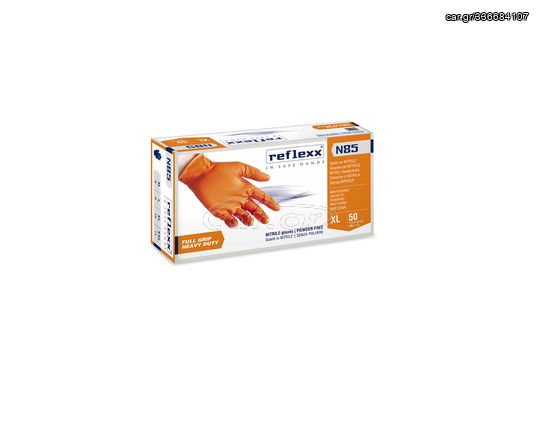 ΓΑΝΤΙΑ ΝΙΤΡΙΛΙΟΥ REFLEXX N85 GRIP ΠΟΡΤΟΚΑΛΙ  (L-XL)-thumb-1