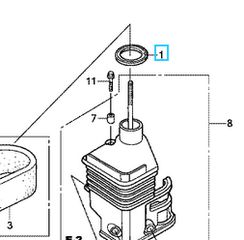 Τσιμούχα φίλτρου αέρα γεννήτριας Honda GX120T1 (16271ZE1000) Gasket Elbow