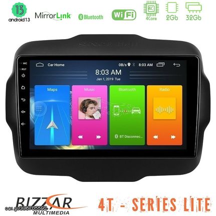 Bizzar U-LVB-JP134 4T Series Jeep Renegade 2015-2019 4Core Android12 2+32GB Navigation Multimedia Tablet 9"